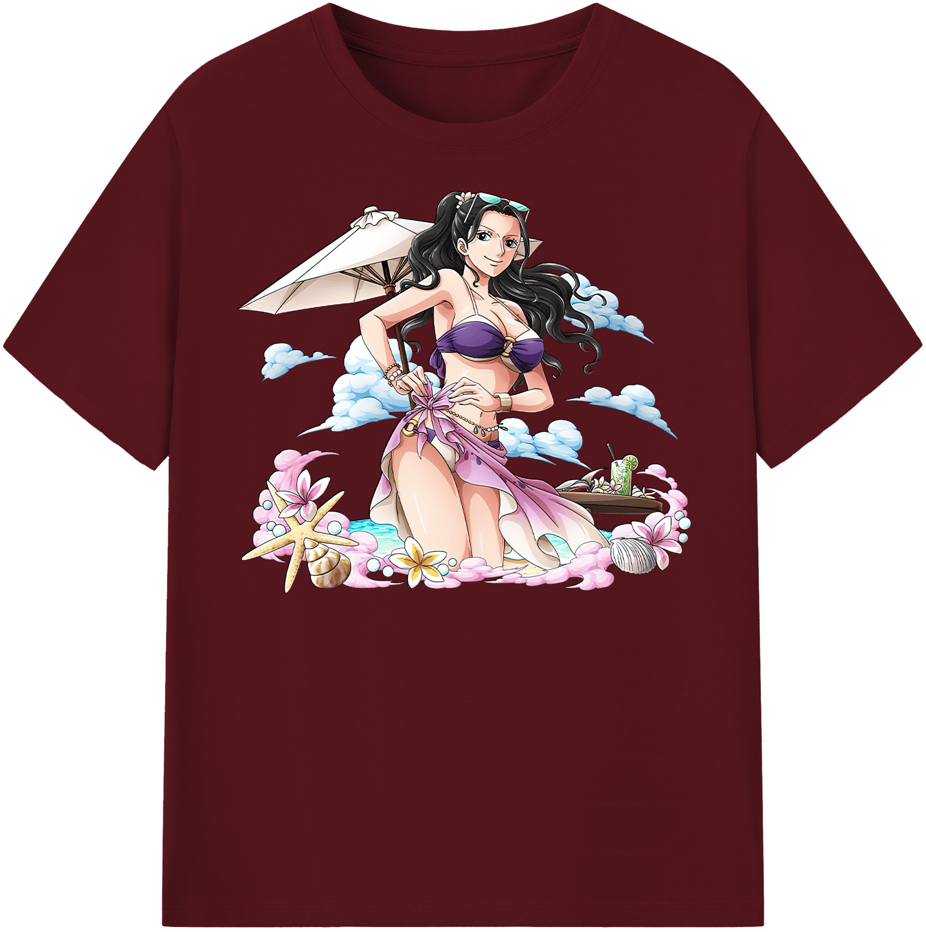 ワンピース ニコ・ロビン ONE PIECE Nico Robin 綿100％半袖Tシャツ（フロントプリント）
